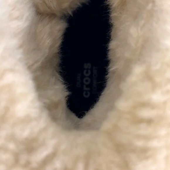 CROCS Allcast Luxe II Boots Waterproof Shearling Mid Calf Snow Boots Brown Sz 8 - Picture 12 of 16